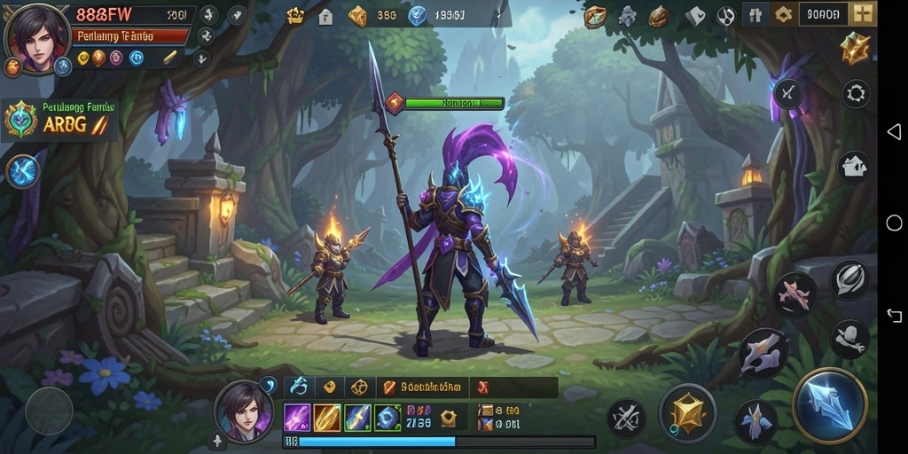 Screenshot menggambarkan aksi pertarungan seru dalam game ARPG.