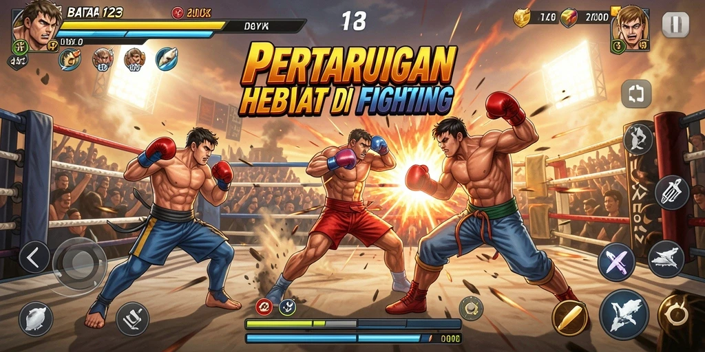Tangkapan layar yang menampilkan pertarungan seru dalam BATA123.