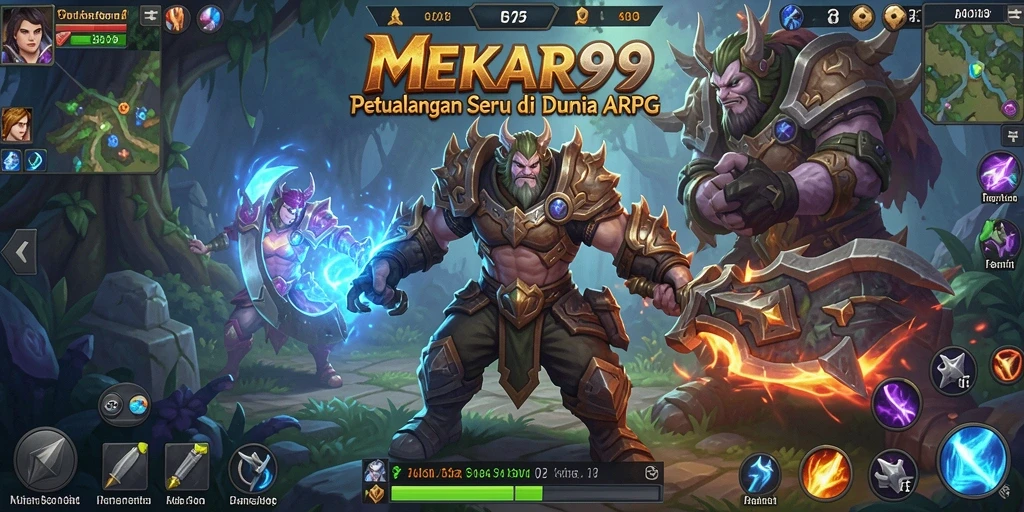Tangkapan layar menunjukkan aksi seru dalam gameplay ARPG MEKAR99.