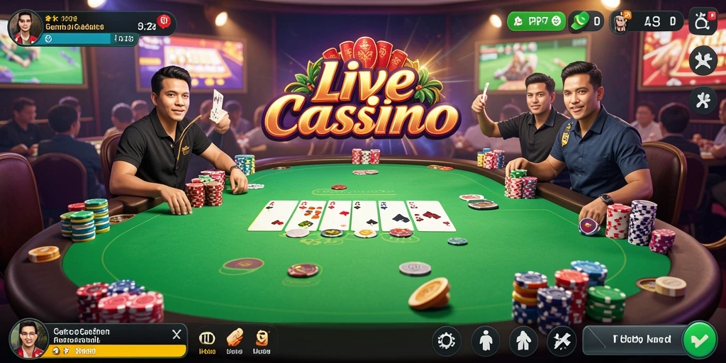 Tampilan gameplay Live Casino yang mendebarkan dan interaktif di PP7.