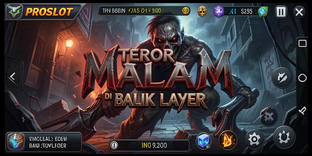 Screenshot menampilkan suasana mencekam gameplay PROSLOT.
