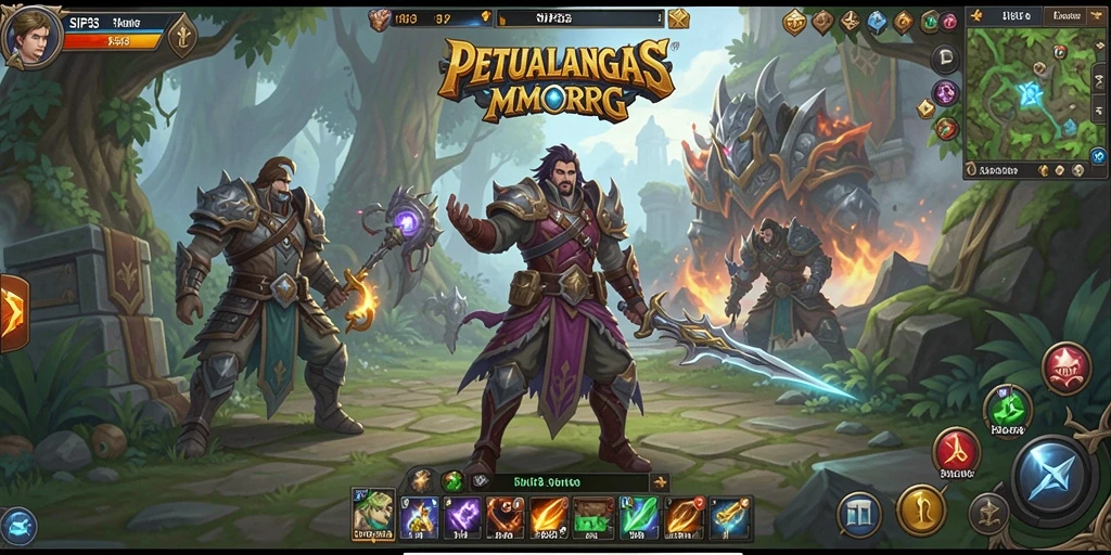 Screenshot dari gameplay SIP33 yang menampilkan pertempuran epik dan eksplorasi dunia luas.