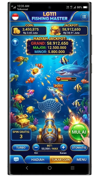 Screenshot antarmuka pengguna lg111 yang menarik dan mudah digunakan.